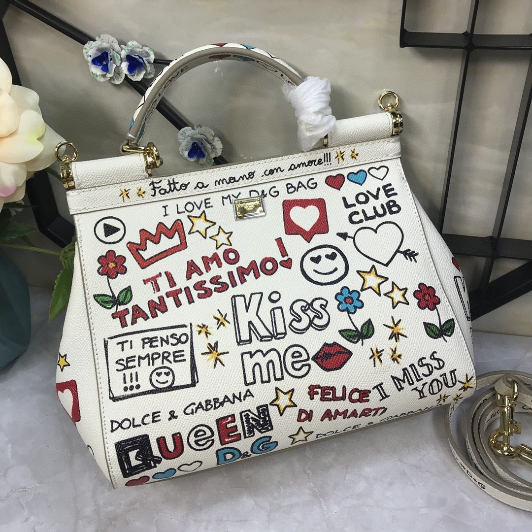 GLAMI MeGLAMIum Sicily Handbag Unique Print Motifs Muticolour For Women 10.2in/26cm GLAMI