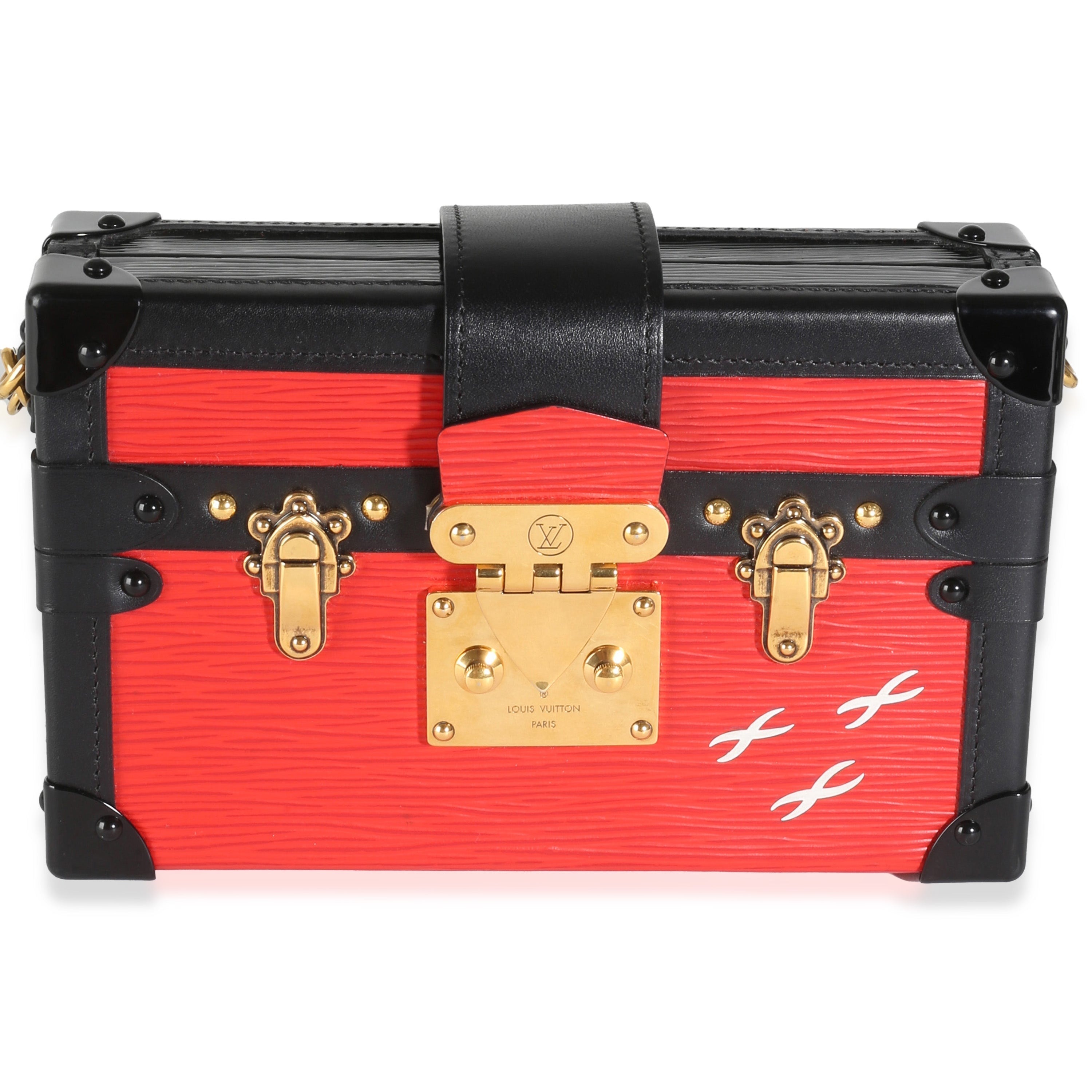 Louis Vuitton Red Black Epi Petite Malle