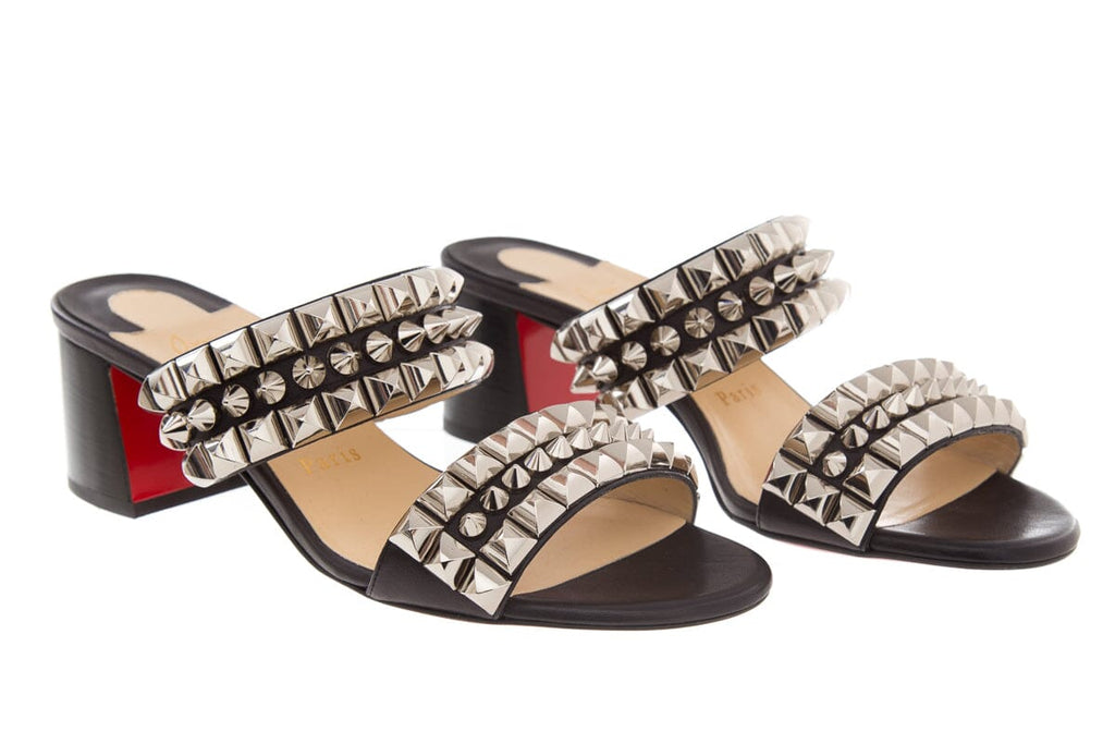 Christian Louboutin Black Slides SZ 37