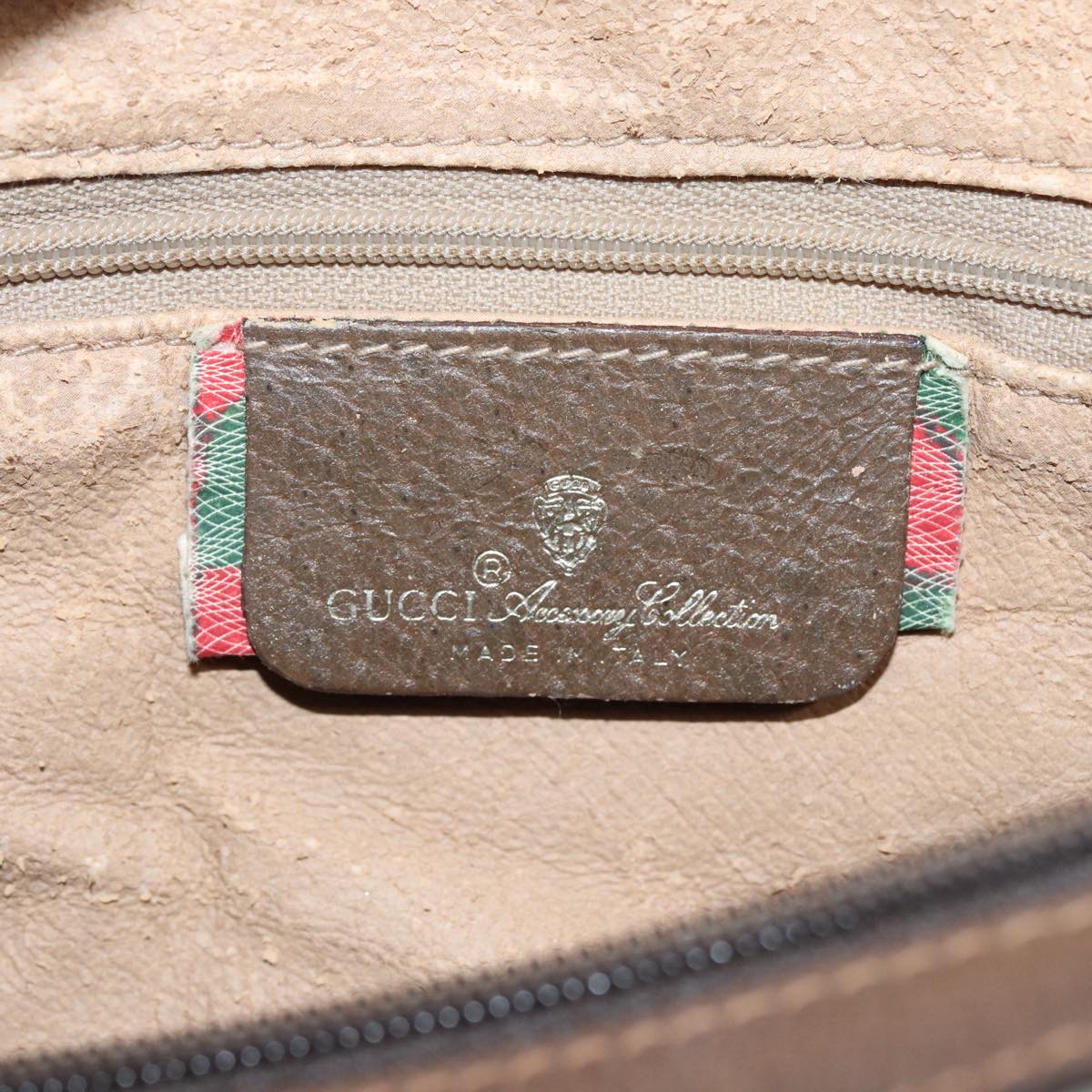 GUCCI GG Supreme Web Sherry Line Boston Bag PVC Beige Red 39 02 072 85055