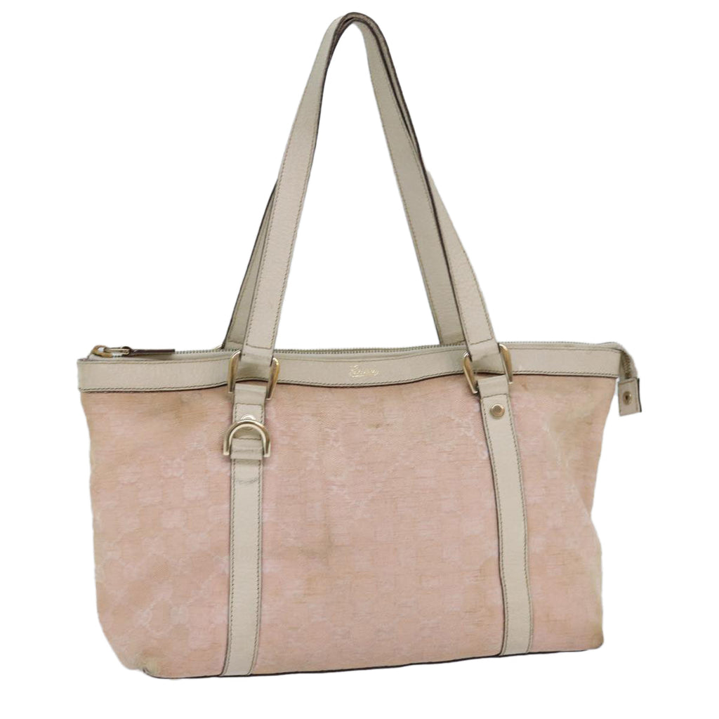 GUCCI GG Canvas Tote Bag Pink 141470 85056