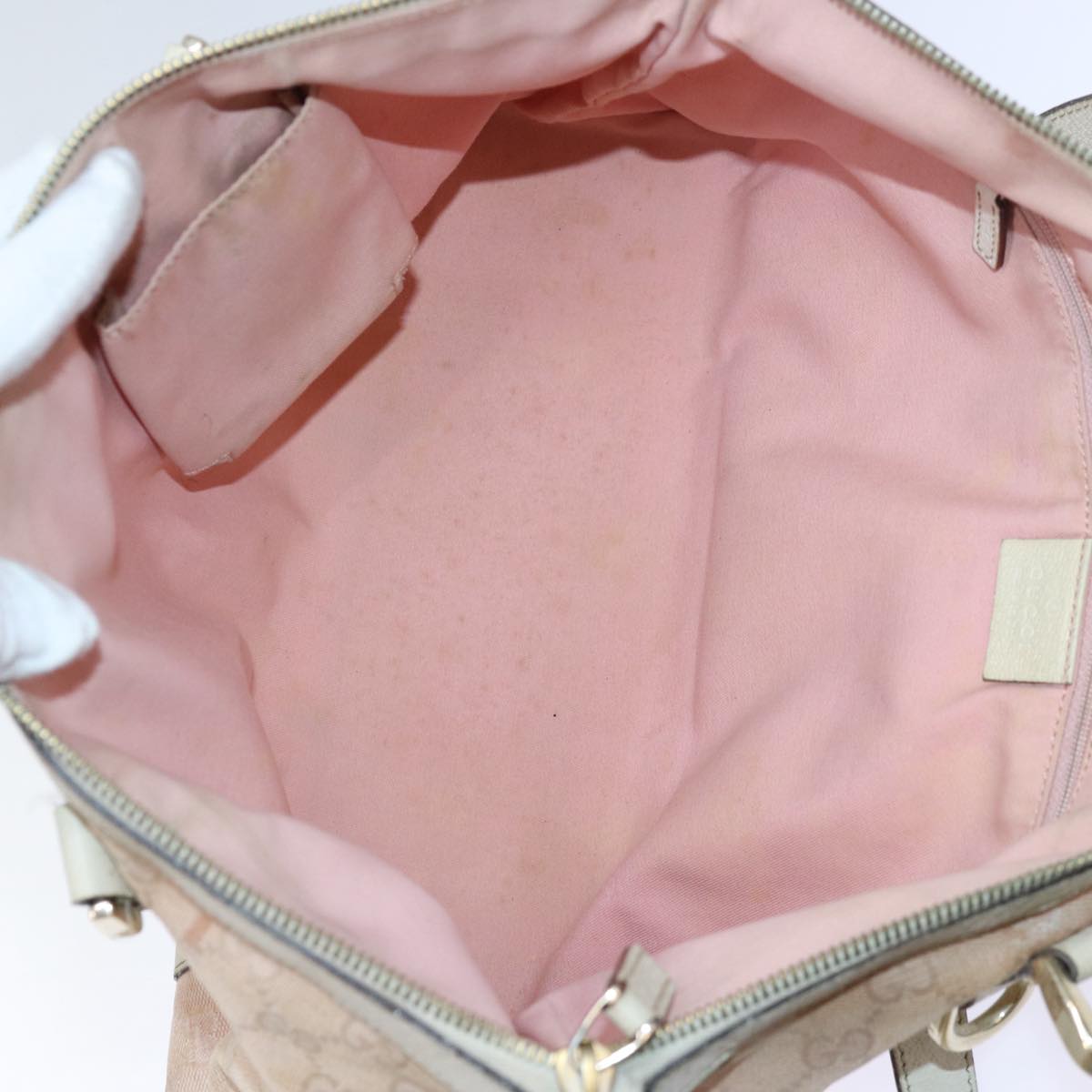 GUCCI GG Canvas Tote Bag Pink 141470 85056