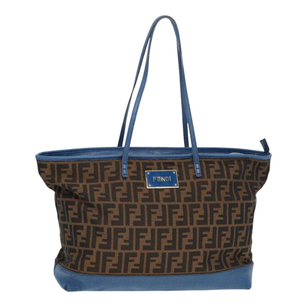 FENDI Zucca Canvas Tote Bag Brown Black 85059