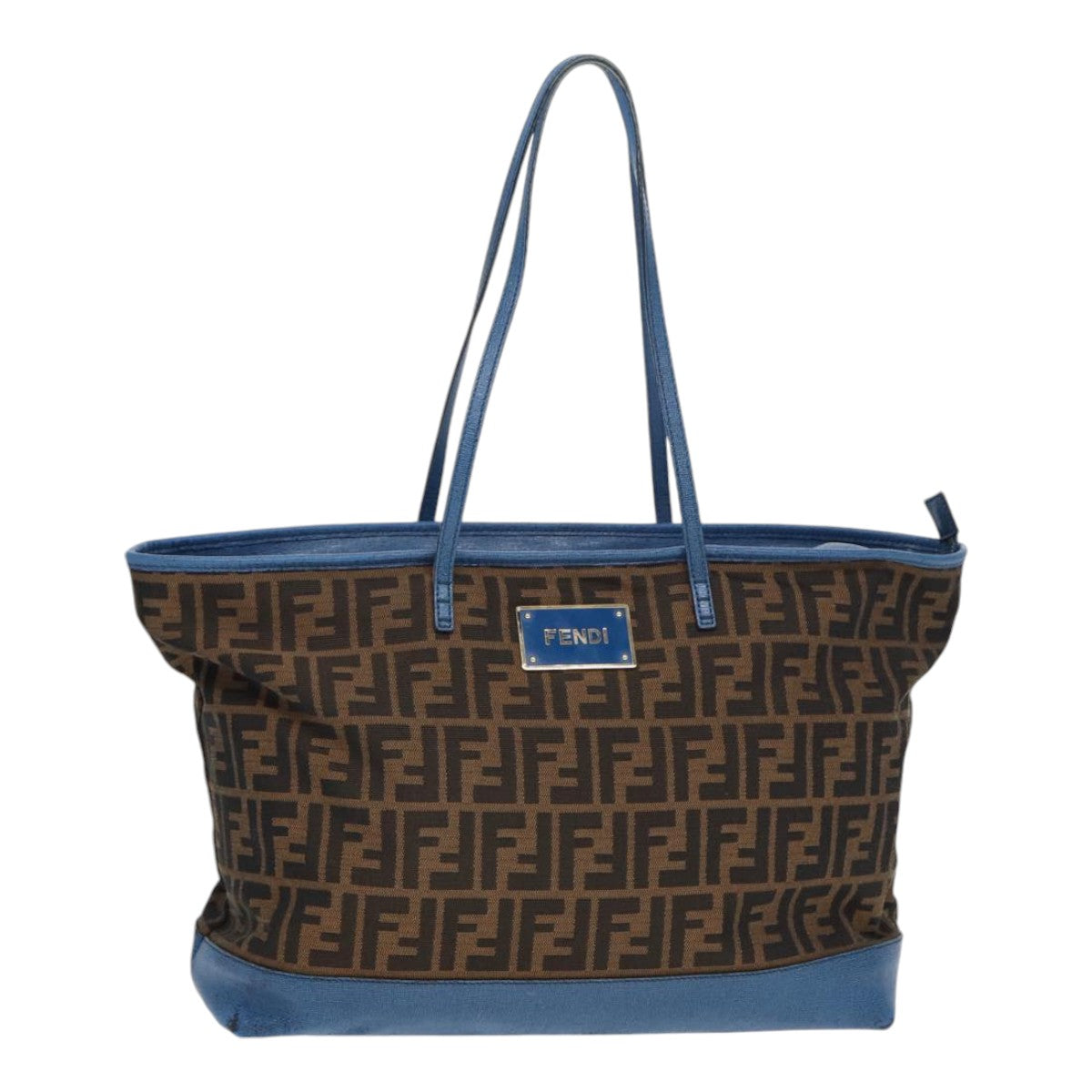 FENDI Zucca Canvas Tote Bag Brown Black 85059