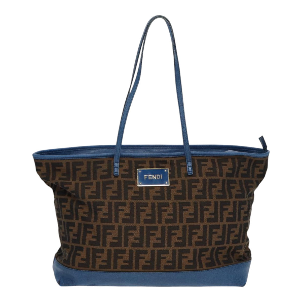 FENDI Zucca Canvas Tote Bag Brown Black 85059