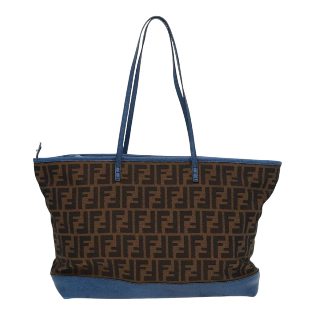 FENDI Zucca Canvas Tote Bag Brown Black 85059