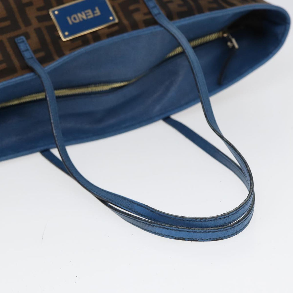 FENDI Zucca Canvas Tote Bag Brown Black 85059