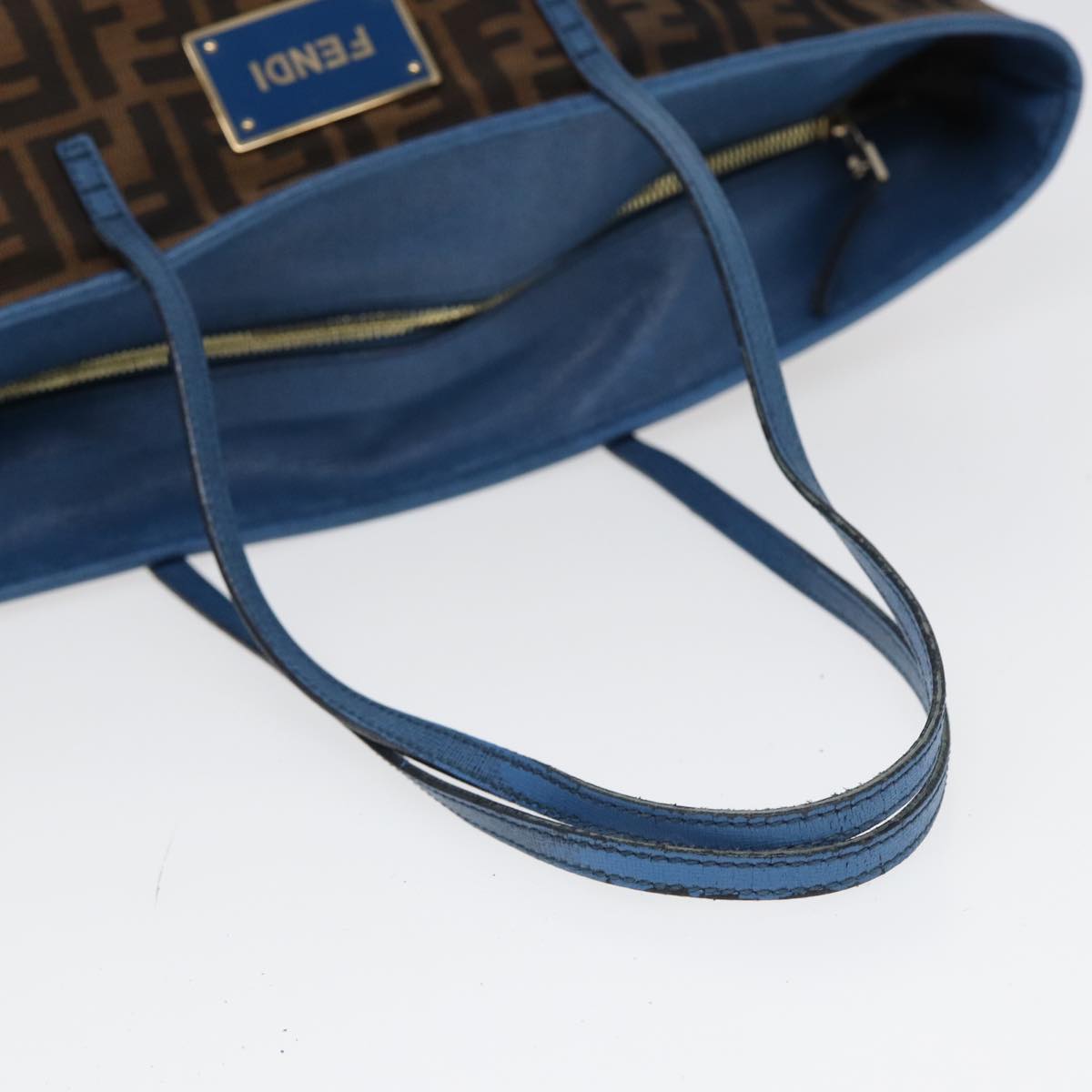 FENDI Zucca Canvas Tote Bag Brown Black 85059