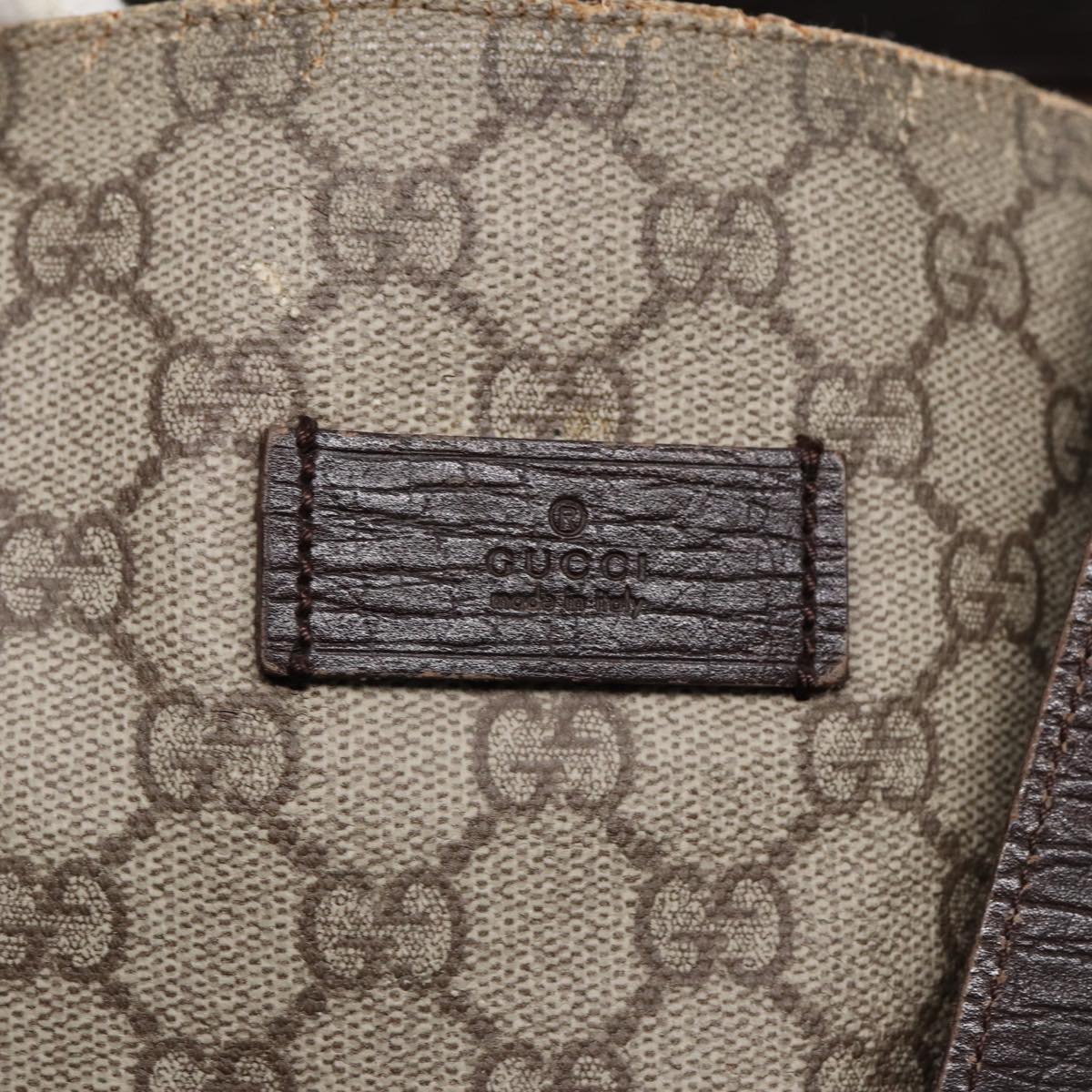 GUCCI GG Spleen Web Sherry Line Tote Bag PVC Leather Beige Red 141624 85128