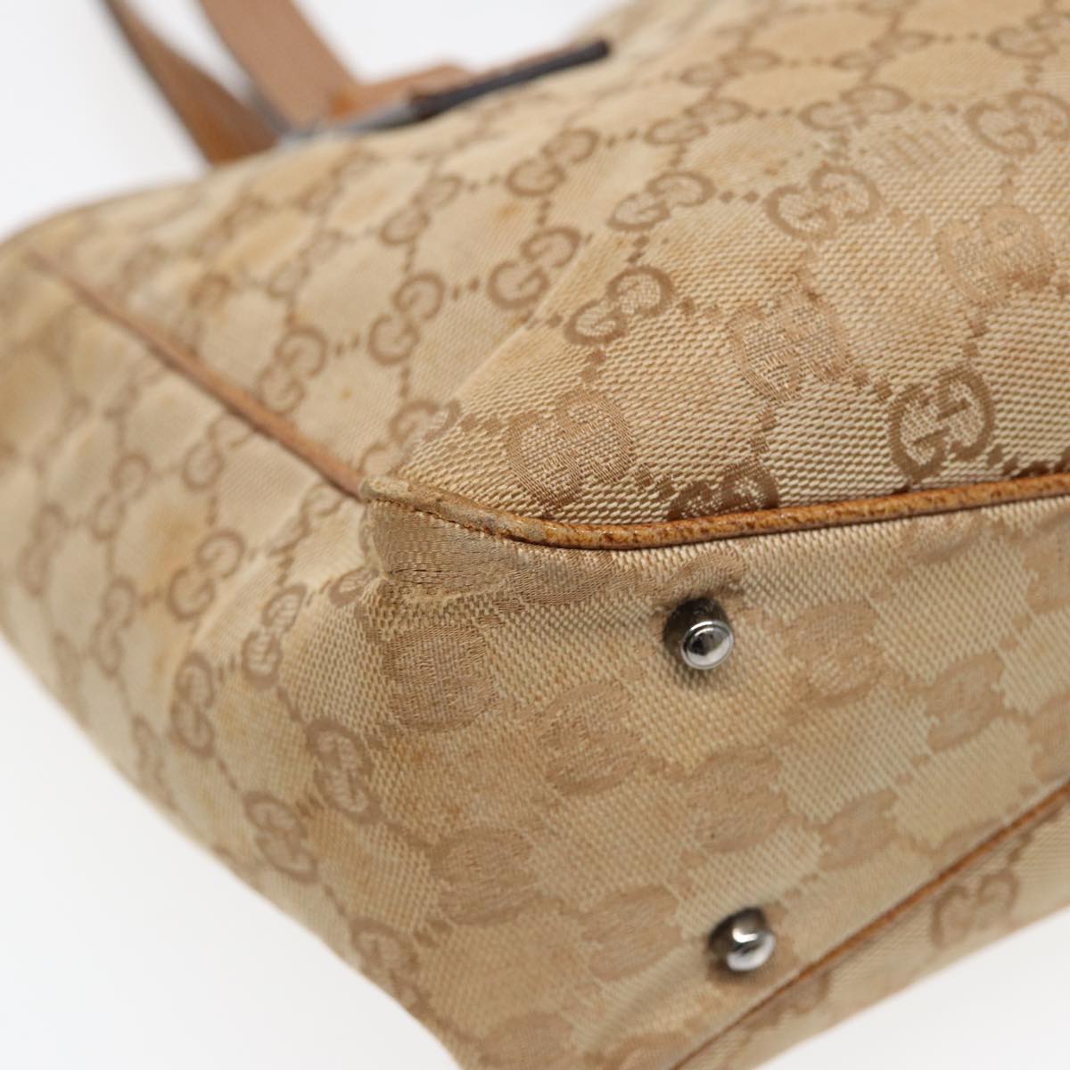 GUCCI GG Canvas Tote Bag Beige 113019 3444 85129