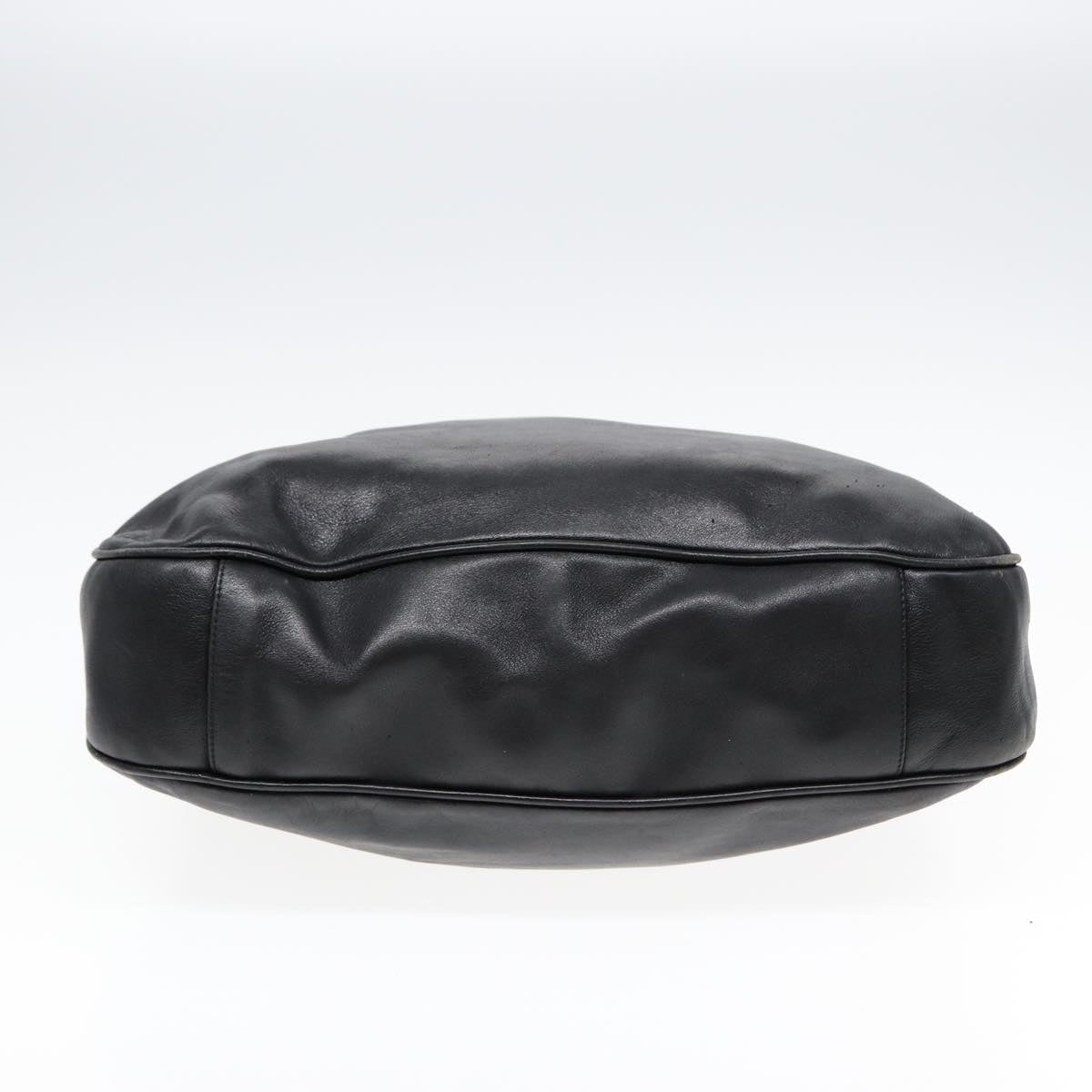 GUCCI Bamboo Hand Bag Leather 2way Black 001 1014 1577 85130