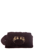 Gucci F/W 2004 By Tom Ford  Burgundy Mink & Crystal Wolf Head Clutch
