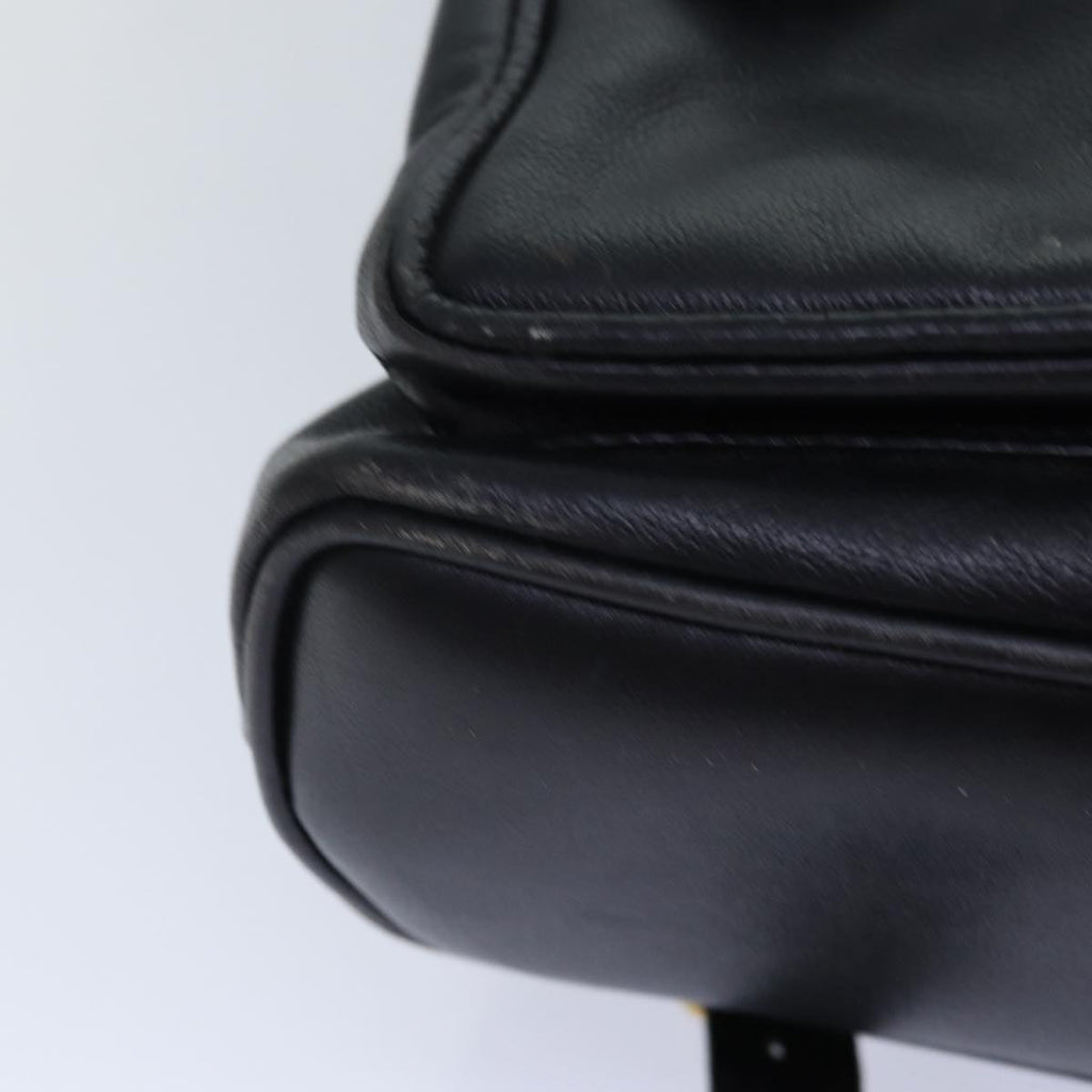 GUCCI Bamboo Backpack Leather Black Gold 003 2058 0016 85154