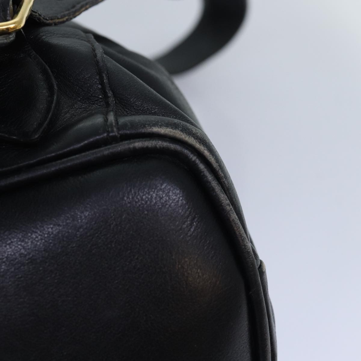 GUCCI Bamboo Backpack Leather Black Gold 003 2058 0016 85154