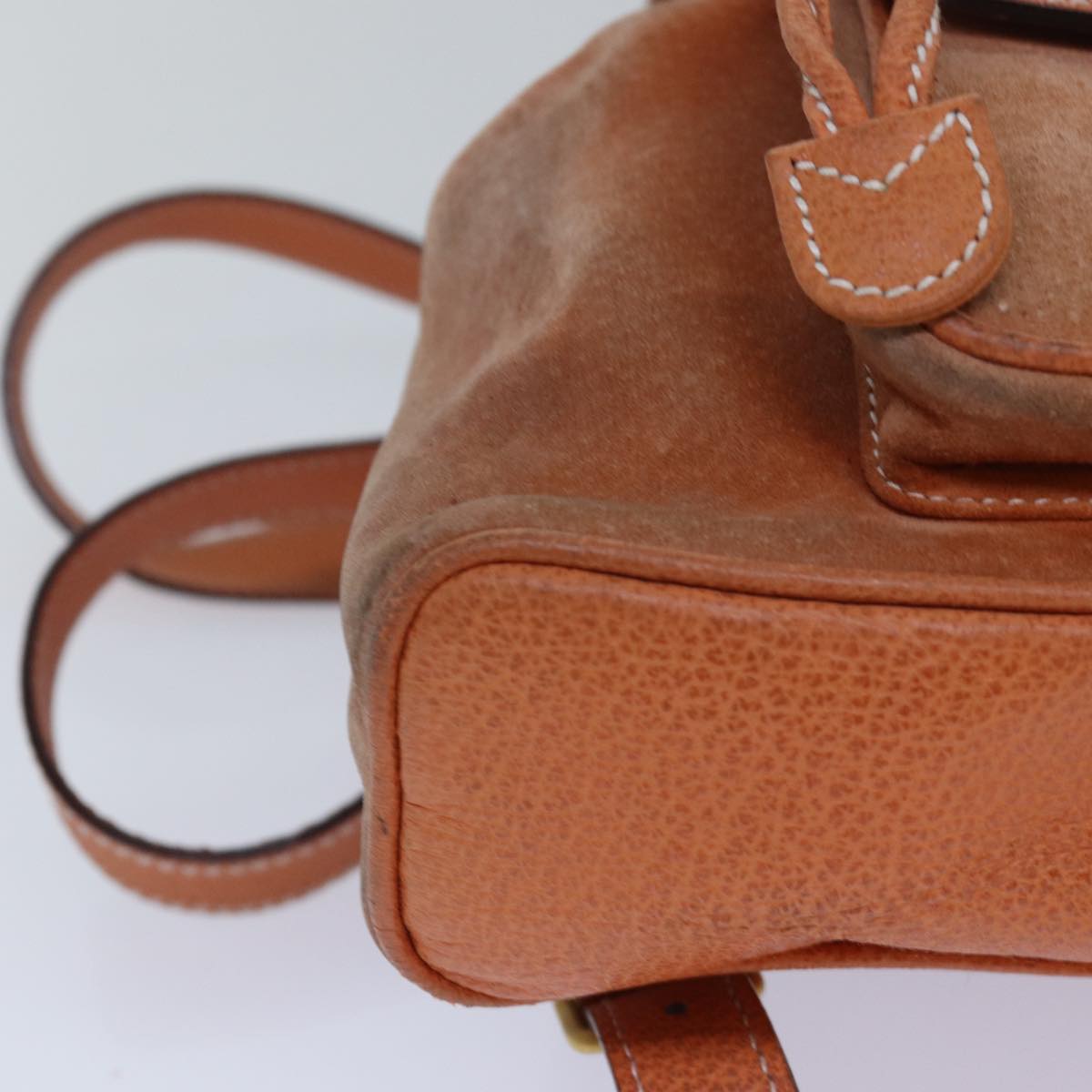 GUCCI Bamboo Backpack Suede Orange 003 2058 0030 85155