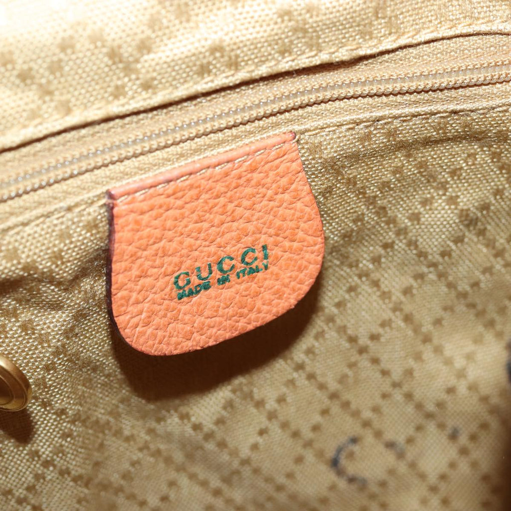GUCCI Bamboo Backpack Suede Orange 003 2058 0030 85155