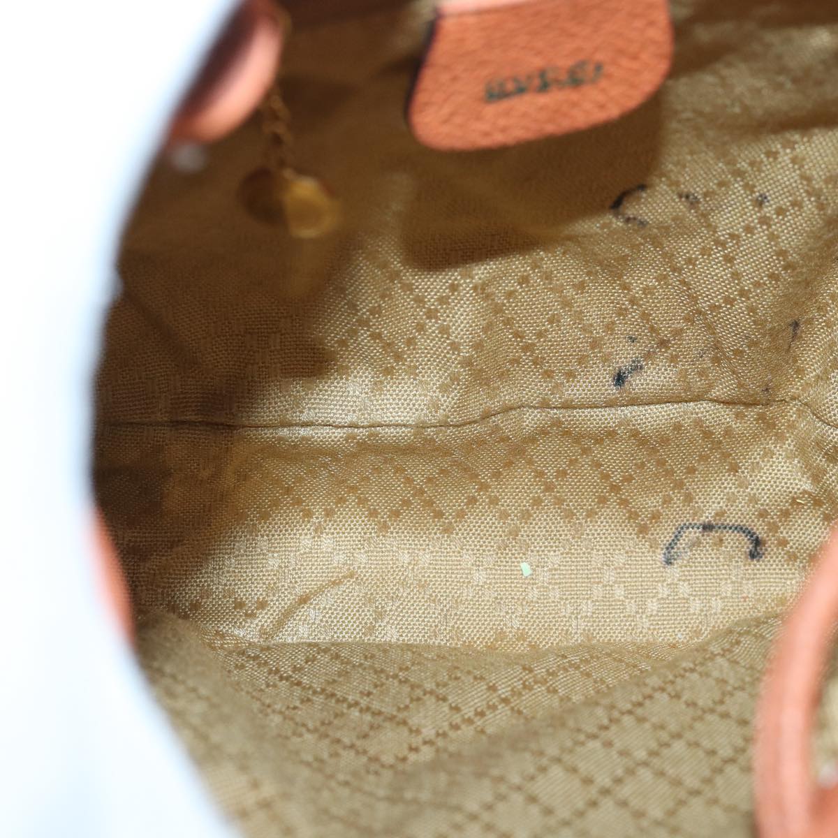 GUCCI Bamboo Backpack Suede Orange 003 2058 0030 85155
