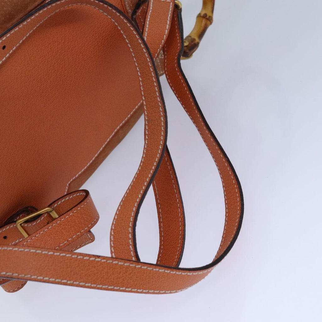 GUCCI Bamboo Backpack Suede Orange 003 2058 0030 85155