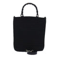 GUCCI Bamboo Hand Bag Nylon 2way Black Silver 002 1998 0353 85161