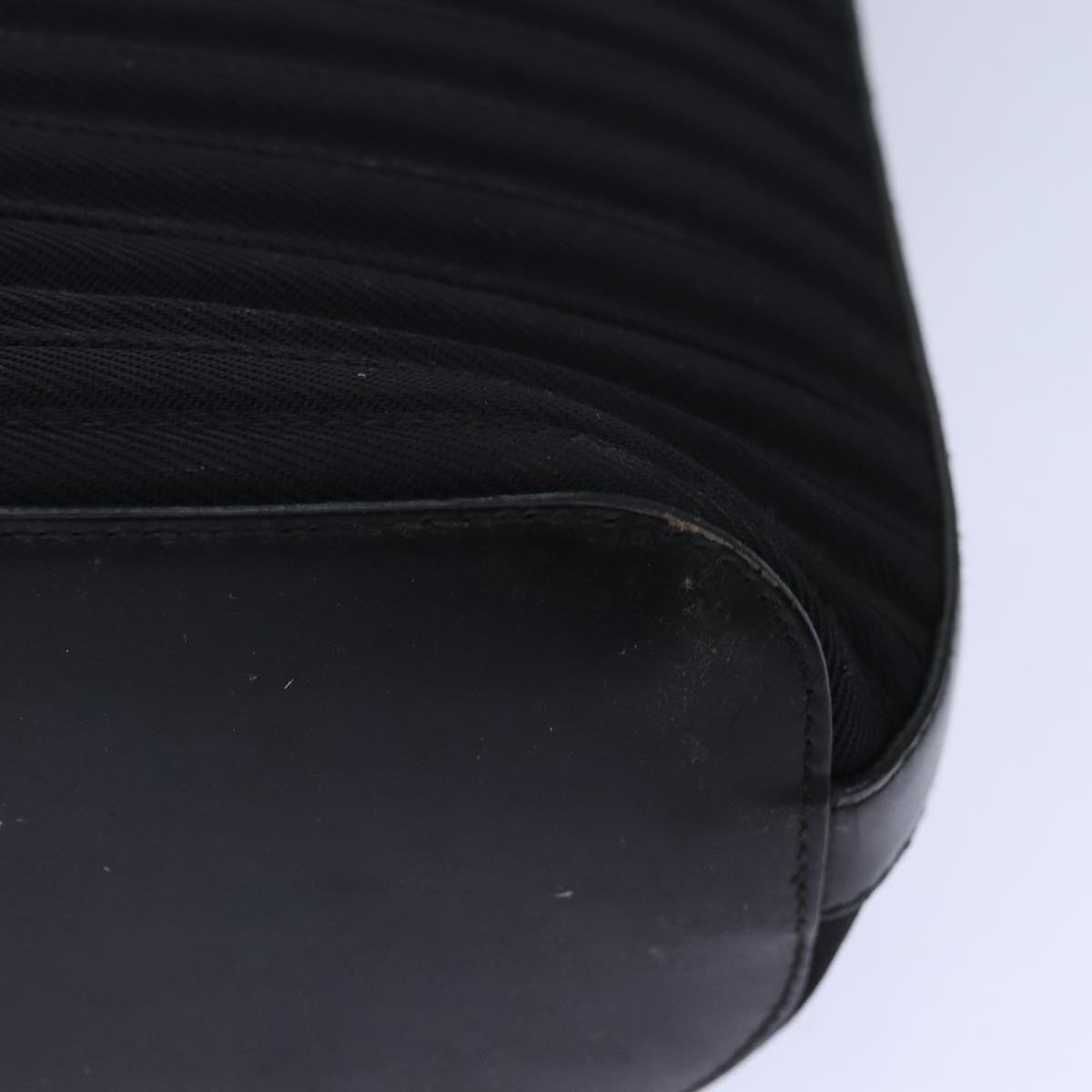 GUCCI Bamboo Hand Bag Nylon 2way Black Silver 002 1998 0353 85161