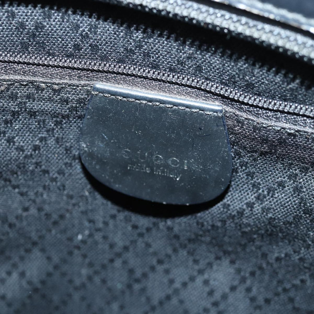 GUCCI Bamboo Hand Bag Nylon 2way Black Silver 002 1998 0353 85161