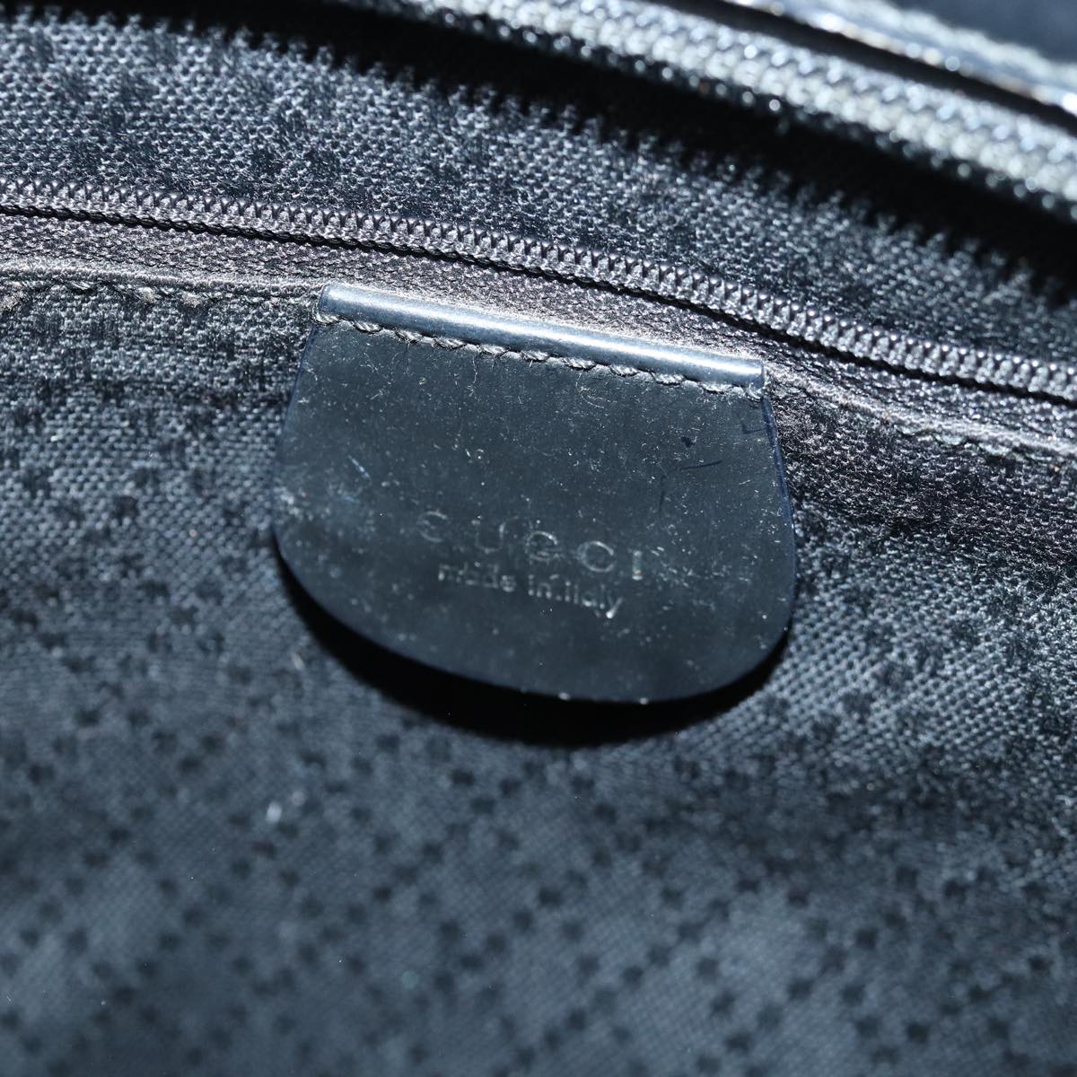 GUCCI Bamboo Hand Bag Nylon 2way Black Silver 002 1998 0353 85161