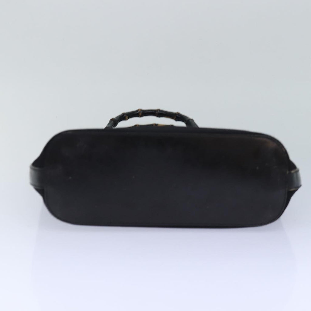 GUCCI Bamboo Hand Bag Nylon 2way Black Silver 002 1998 0353 85161