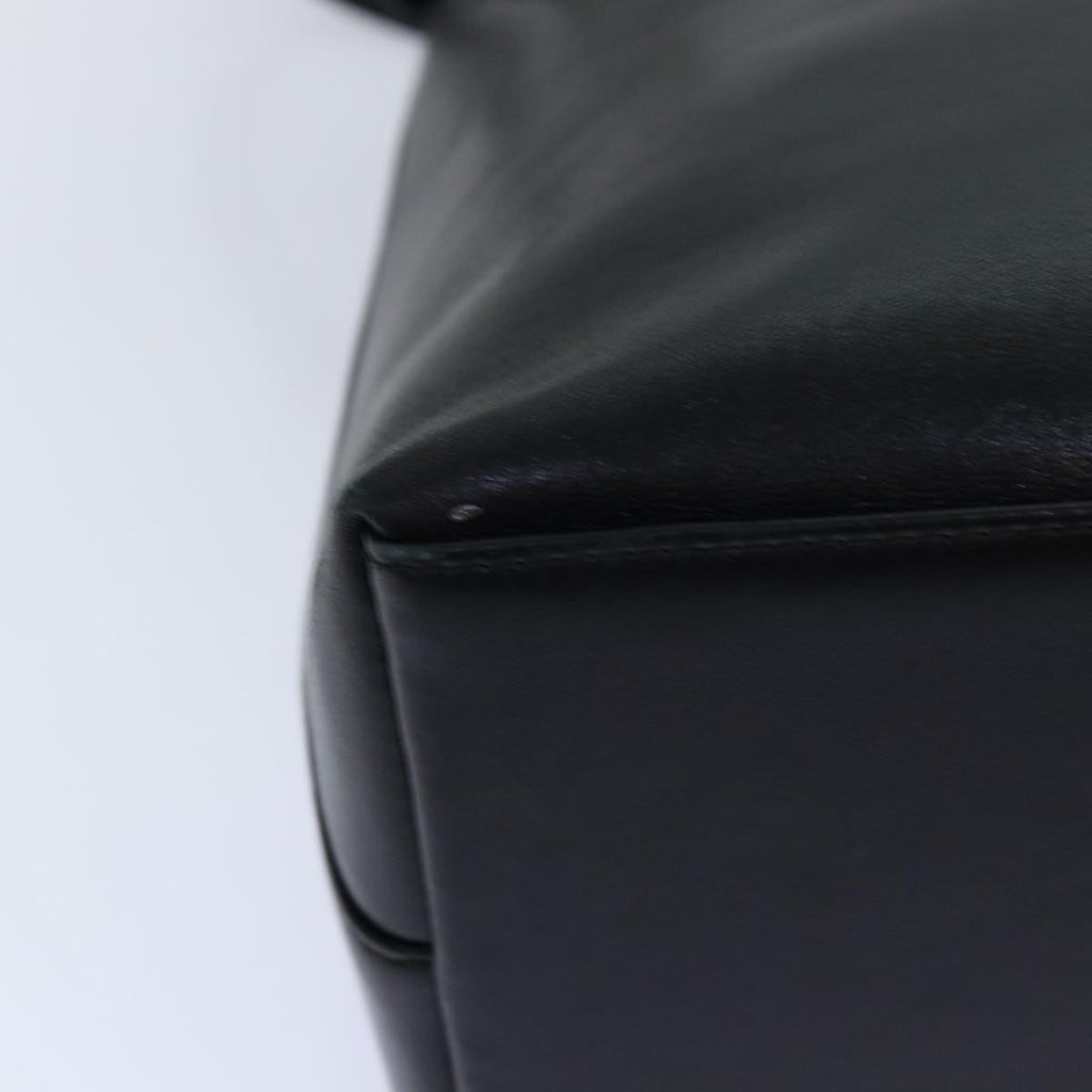 GUCCI Bamboo Hand Bag Leather 2way Black Gold 002 2058 0508 0 85162