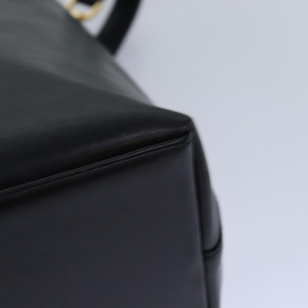 GUCCI Bamboo Hand Bag Leather 2way Black Gold 002 2058 0508 0 85162