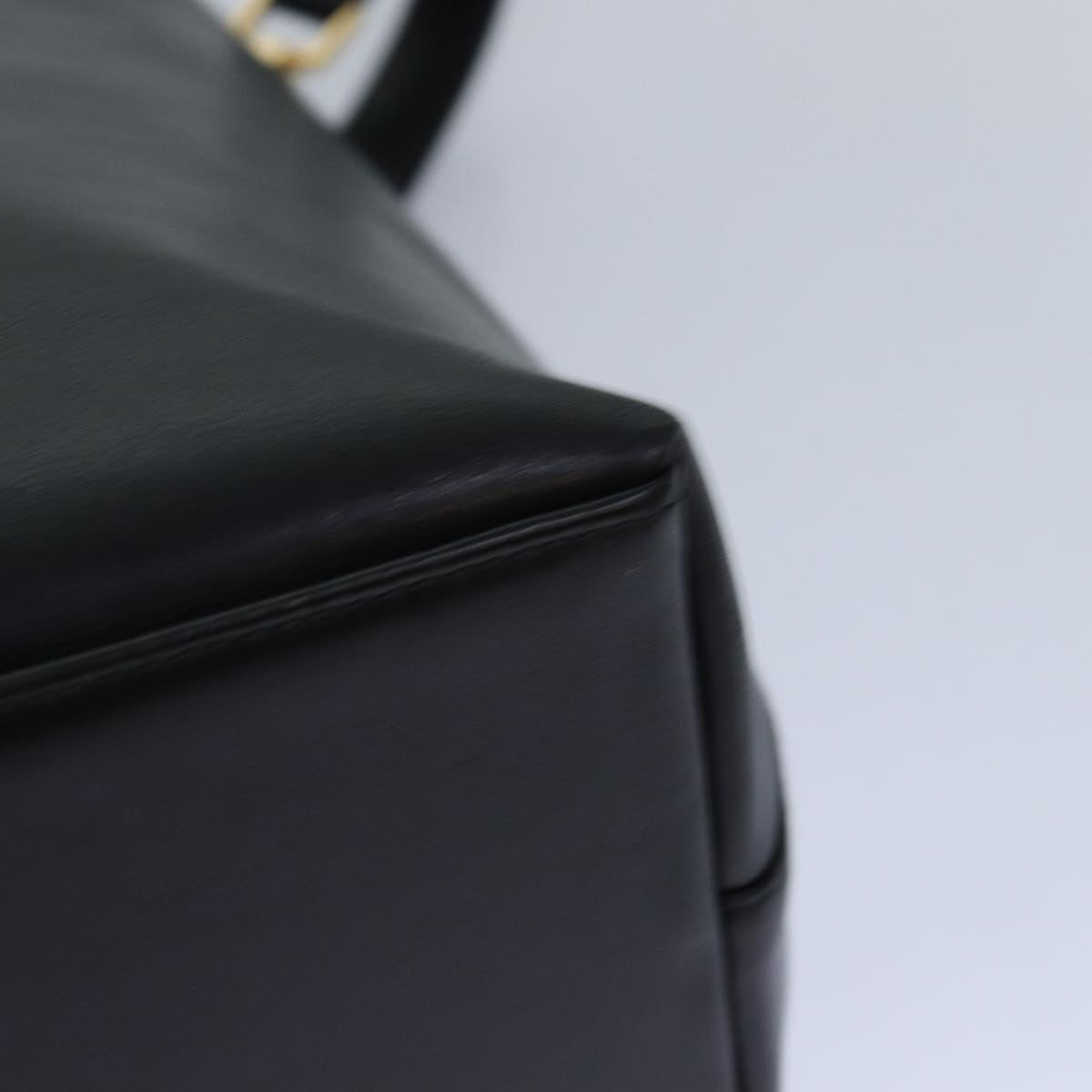 GUCCI Bamboo Hand Bag Leather 2way Black Gold 002 2058 0508 0 85162