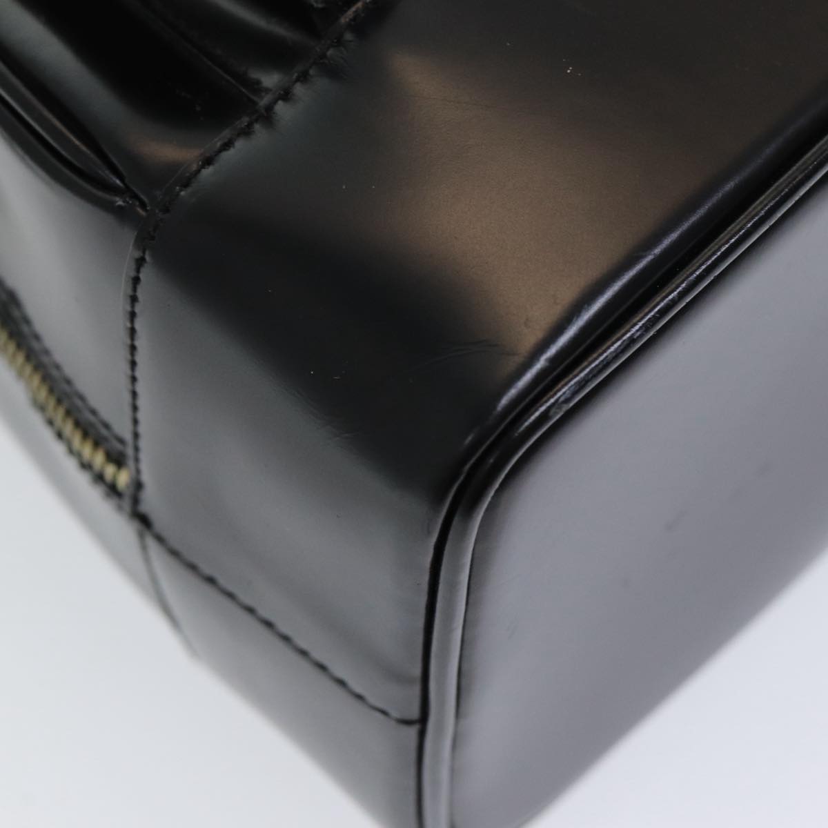 GUCCI Shoulder Bag Patent leather Black Gold 003 3444 0027 85163