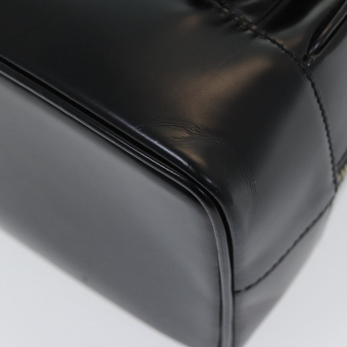 GUCCI Shoulder Bag Patent leather Black Gold 003 3444 0027 85163