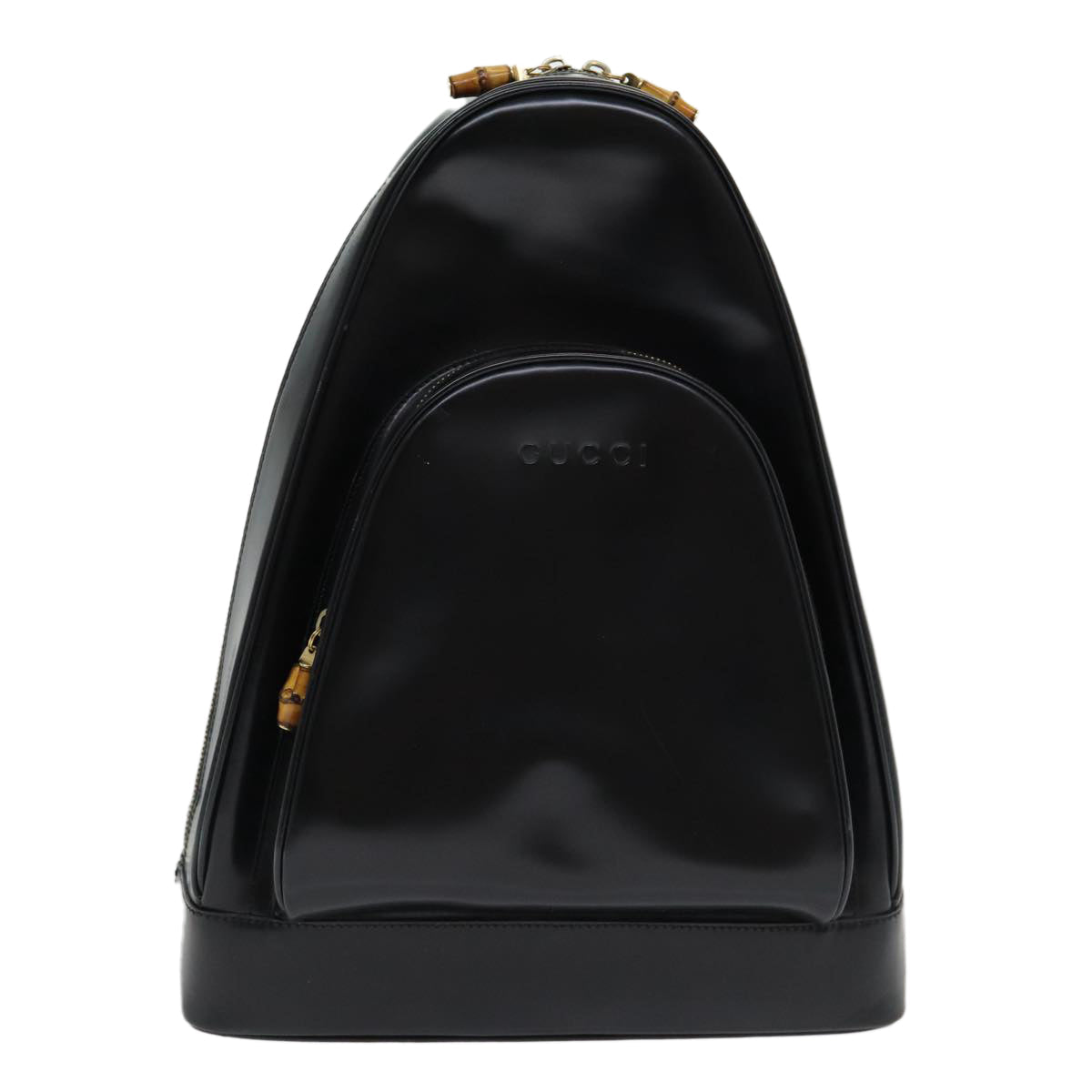 GUCCI Shoulder Bag Patent leather Black Gold 003 3444 0027 85163