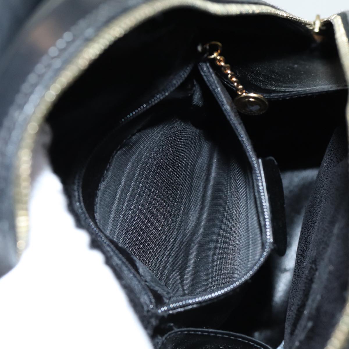 GUCCI Shoulder Bag Patent leather Black Gold 003 3444 0027 85163