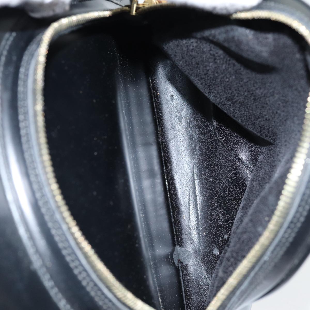 GUCCI Shoulder Bag Patent leather Black Gold 003 3444 0027 85163