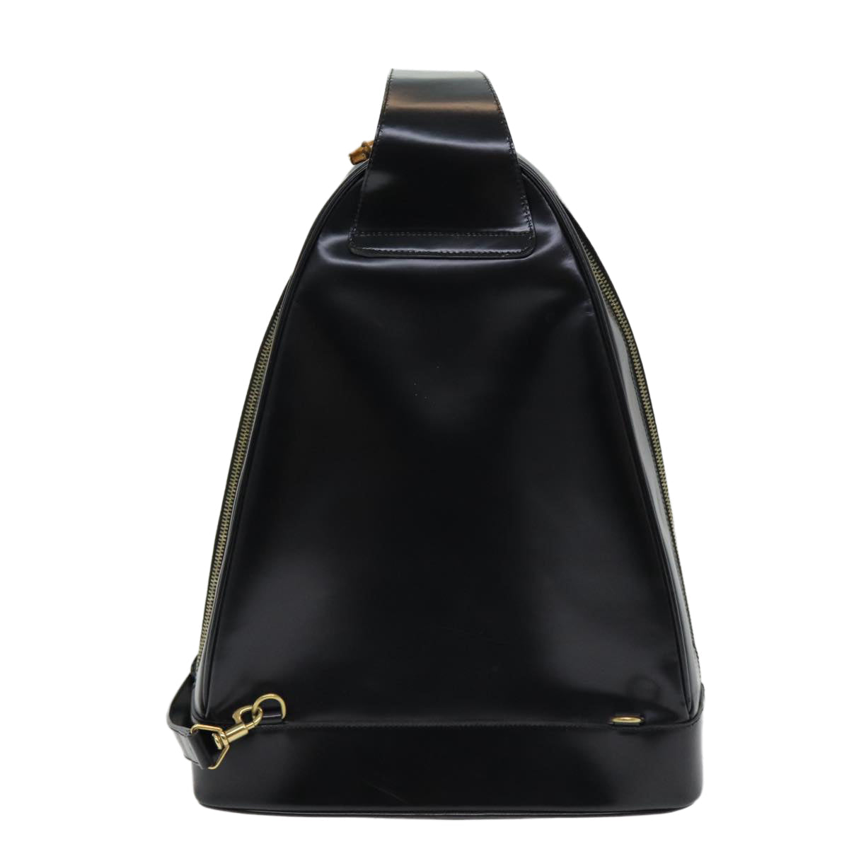 GUCCI Shoulder Bag Patent leather Black Gold 003 3444 0027 85163