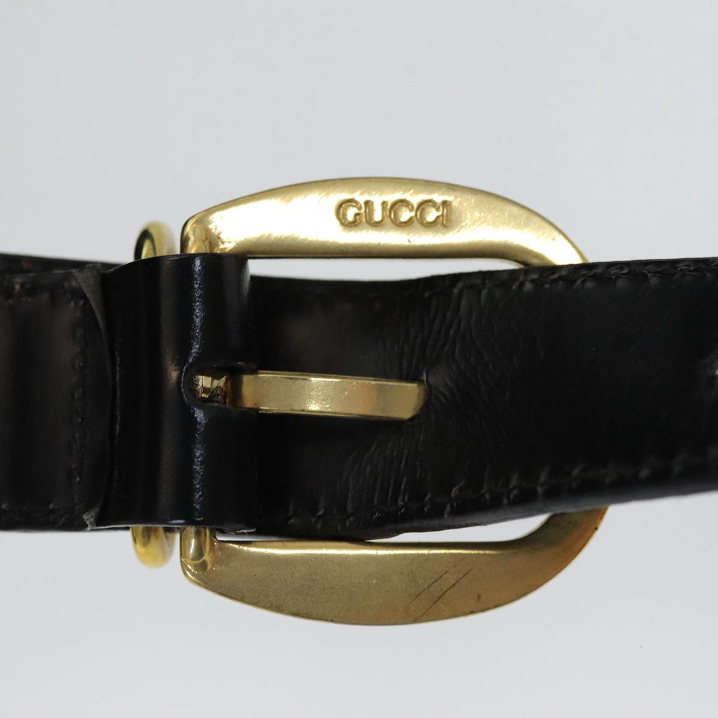 GUCCI Shoulder Bag Patent leather Black Gold 003 3444 0027 85163