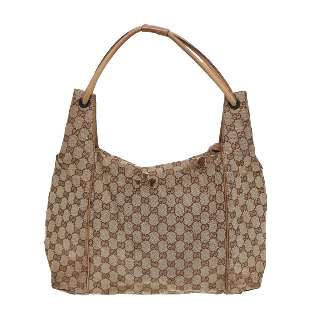 GUCCI GG Canvas Tote Bag Beige 101292 85180