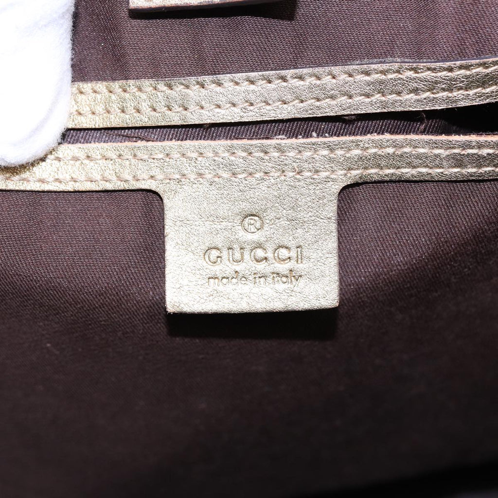 GUCCI GG Crystal Tote Bag Gold Beige 197953 85182