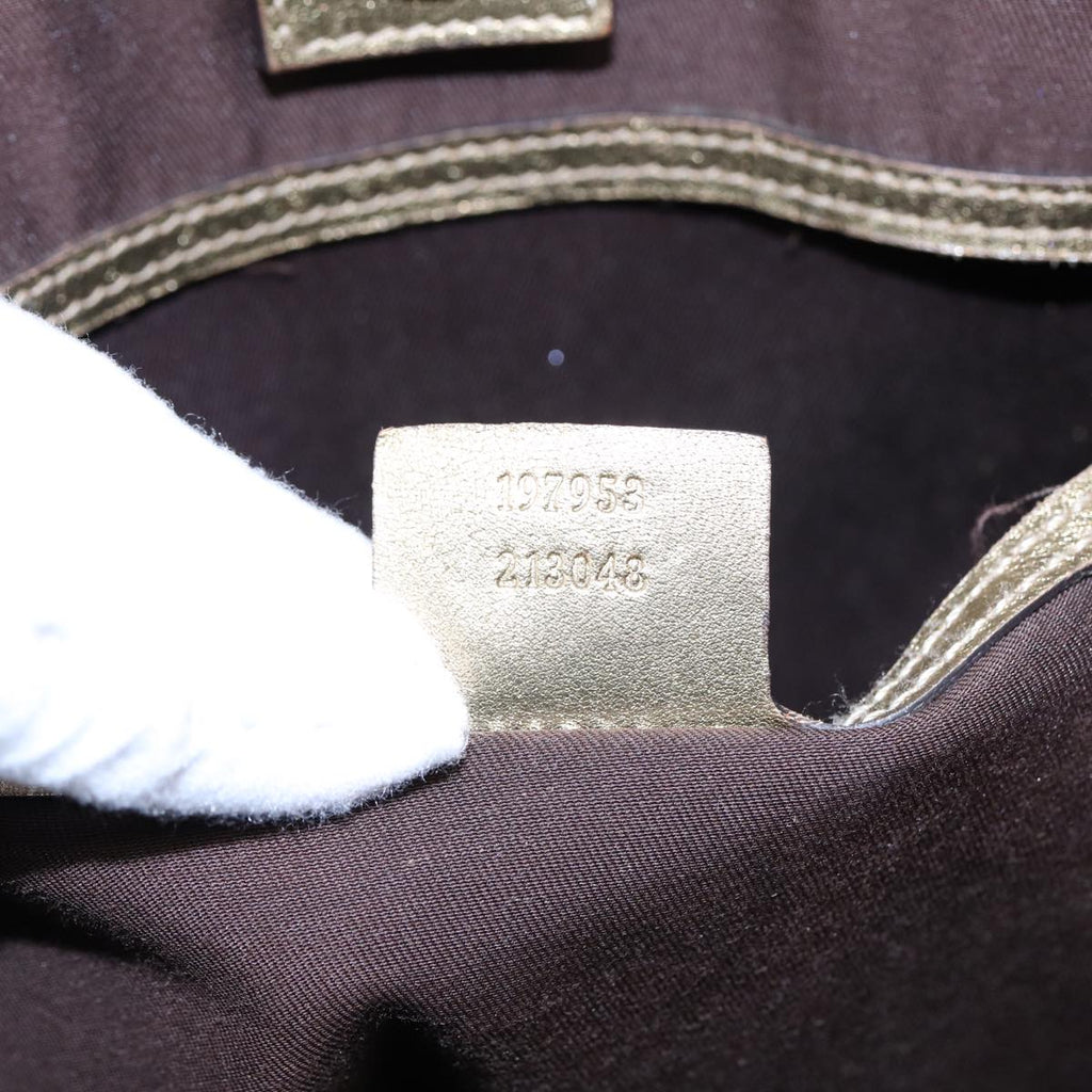 GUCCI GG Crystal Tote Bag Gold Beige 197953 85182