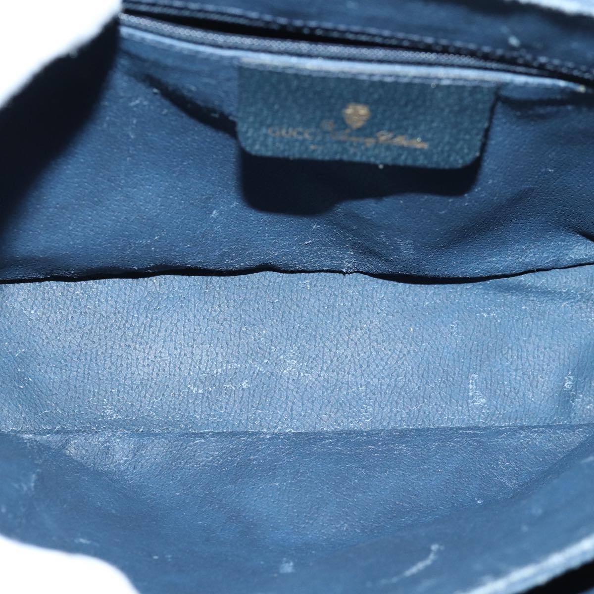 GUCCI GG Supreme Sherry Line Shoulder Bag PVC Navy gold 904 02 084 85245