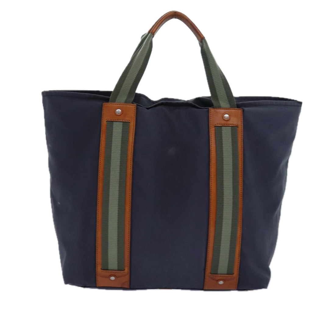 GUCCI Tote Bag Nylon Khaki Silver 85282