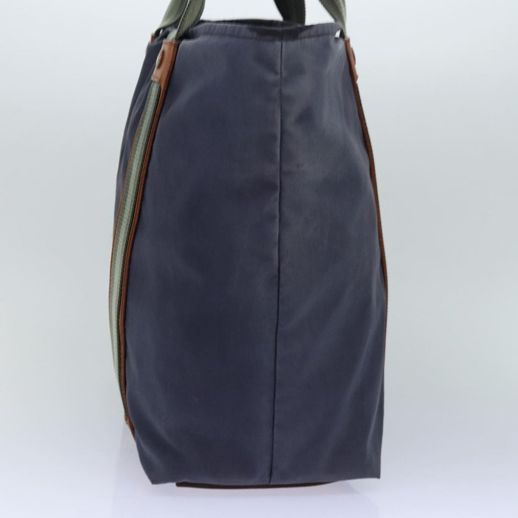 GUCCI Tote Bag Nylon Khaki Silver 85282
