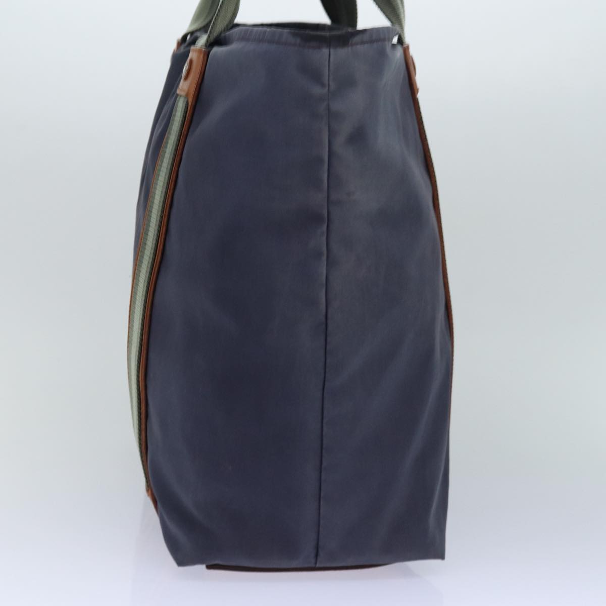 GUCCI Tote Bag Nylon Khaki Silver 85282