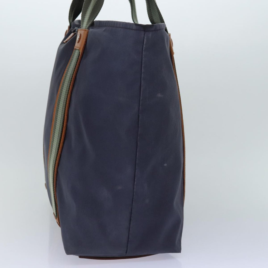 GUCCI Tote Bag Nylon Khaki Silver 85282