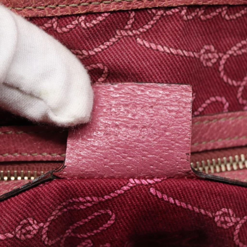 GUCCI GG Canvas Tote Bag Beige Pink gold 153361 85284