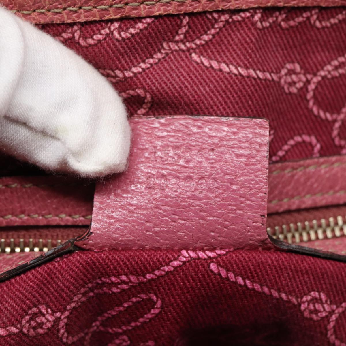 GUCCI GG Canvas Tote Bag Beige Pink gold 153361 85284