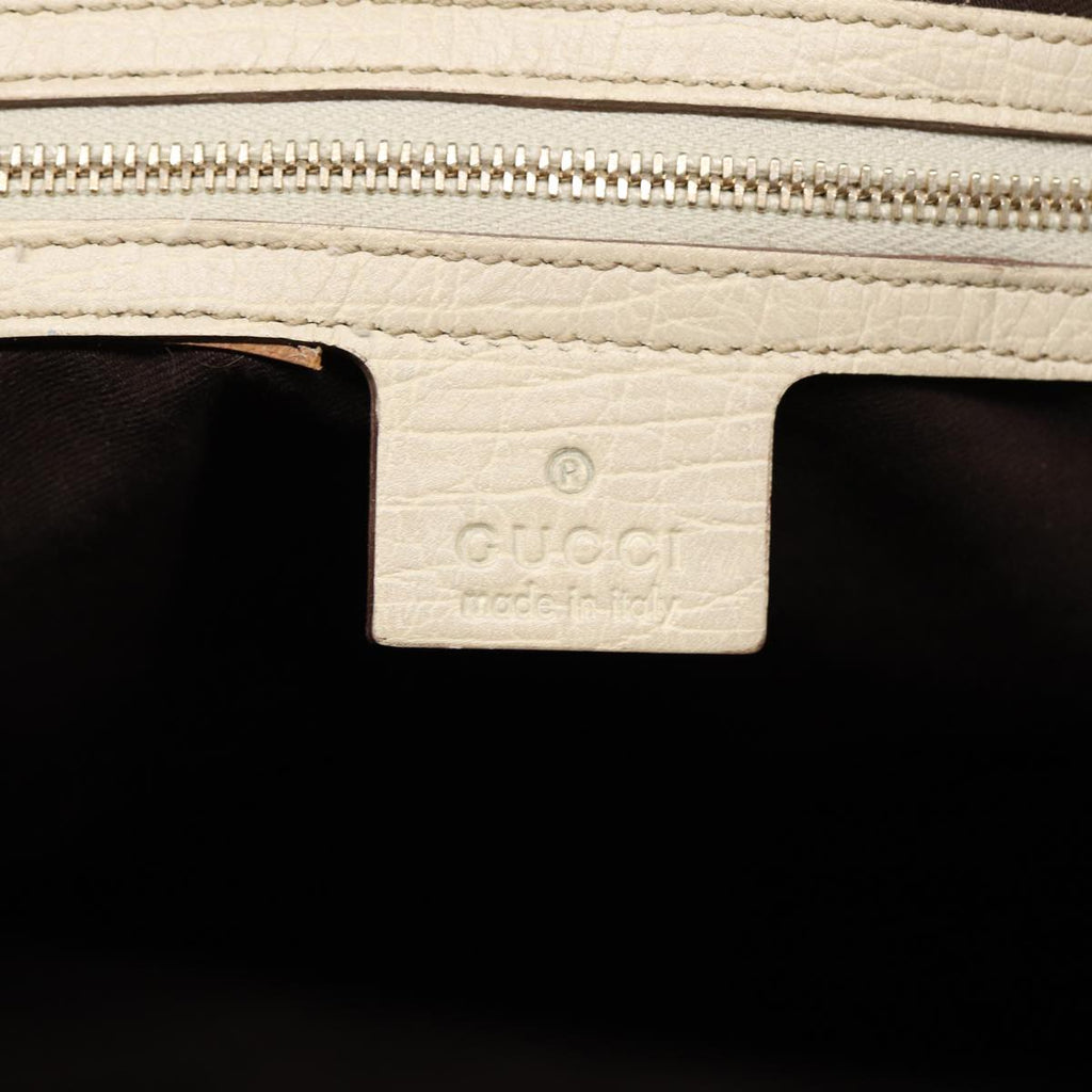 GUCCI GG Supreme Sherry Line Tote Bag Beige Gold Silver 85285