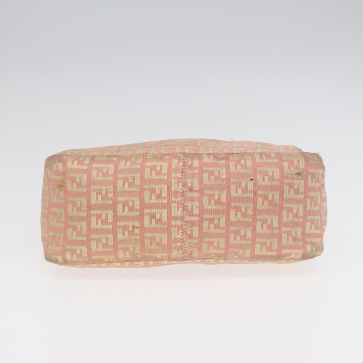 FENDI Zucchino Canvas Hand Bag Pink Gold 85309