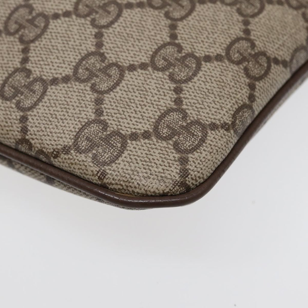 GUCCI GG Supreme Web Sherry Line Shoulder Bag PVC Beige 904 02 047 85369